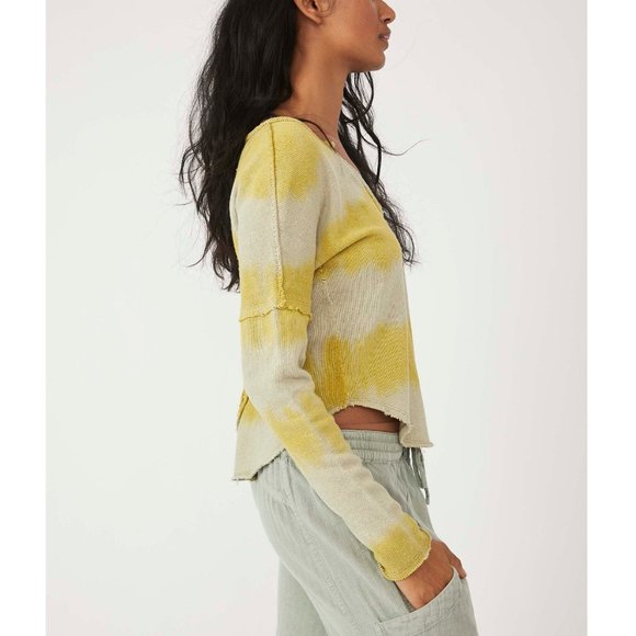 NWT Free People Come And Get It Washed Top / Khaki - Picture 2 of 6